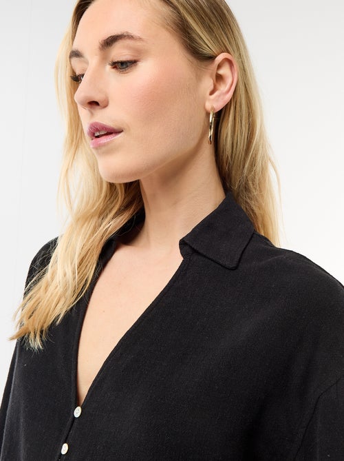 Oversized blouse met knoopdetail - Kiabi