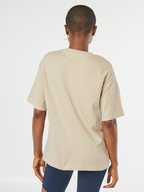 Oversized, effen T-shirt met korte mouw - Kiabi