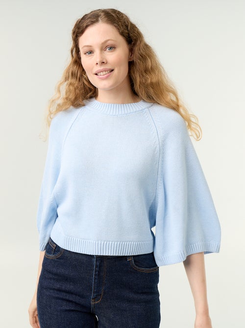 Oversized gebreide trui met lage mouwinzetten - Kiabi