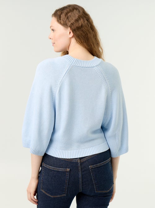 Oversized gebreide trui met lage mouwinzetten - Kiabi