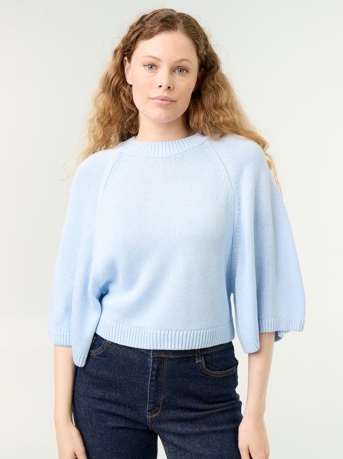Oversized gebreide trui met lage mouwinzetten - Kiabi