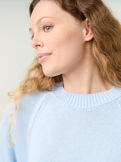 Oversized gebreide trui met lage mouwinzetten - Kiabi