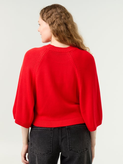 Oversized gebreide trui met lage mouwinzetten - Kiabi
