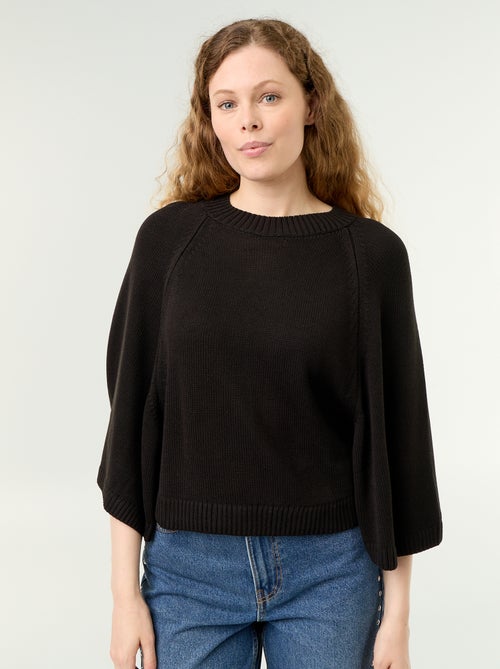 Oversized gebreide trui met lage mouwinzetten - Kiabi