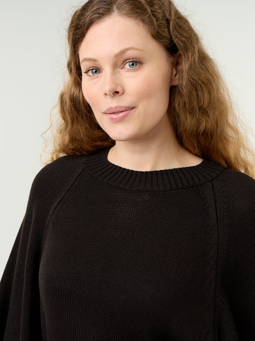 Oversized gebreide trui met lage mouwinzetten - Kiabi