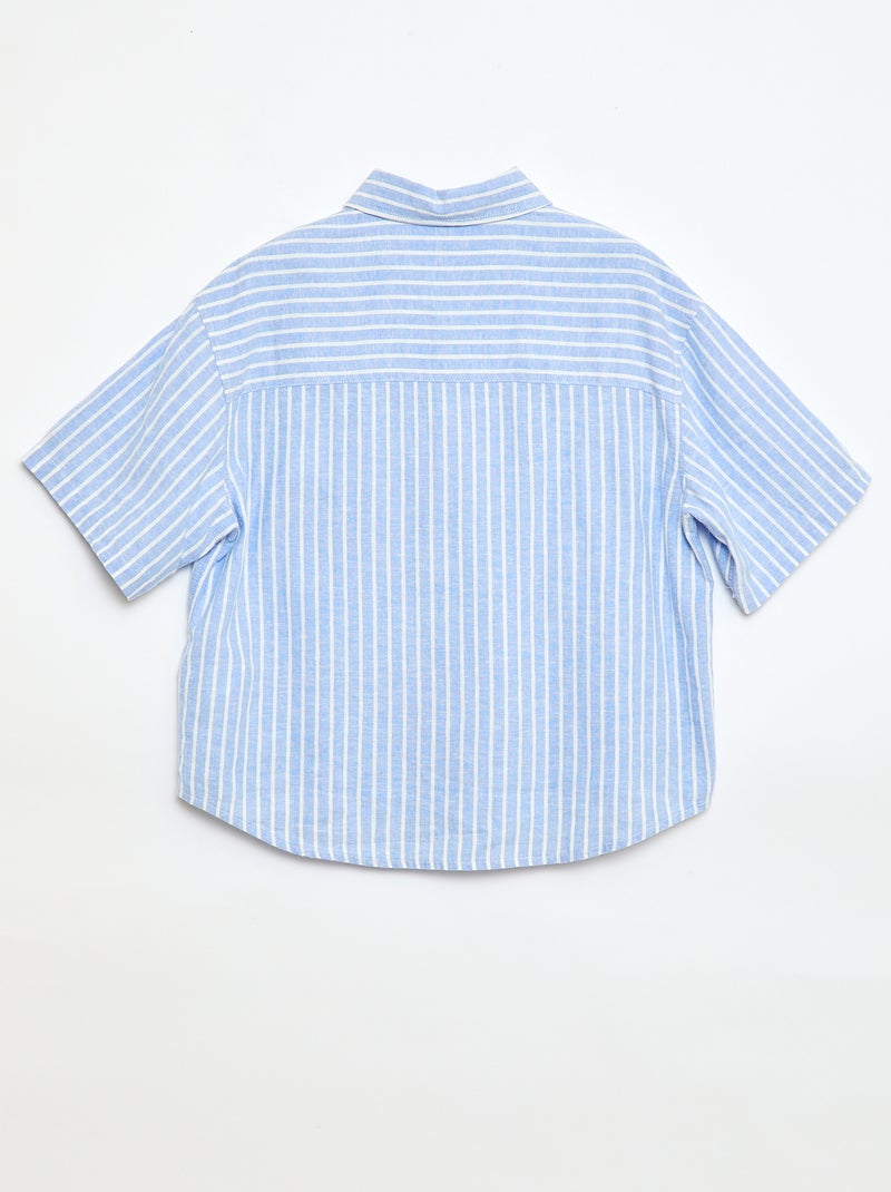 Oversized gestreept hemd Blauw - Kiabi