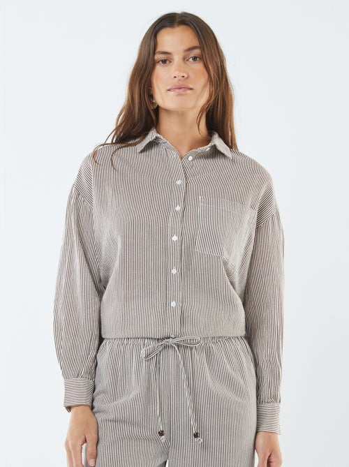 Oversized linnen blouse met strepen - Kiabi