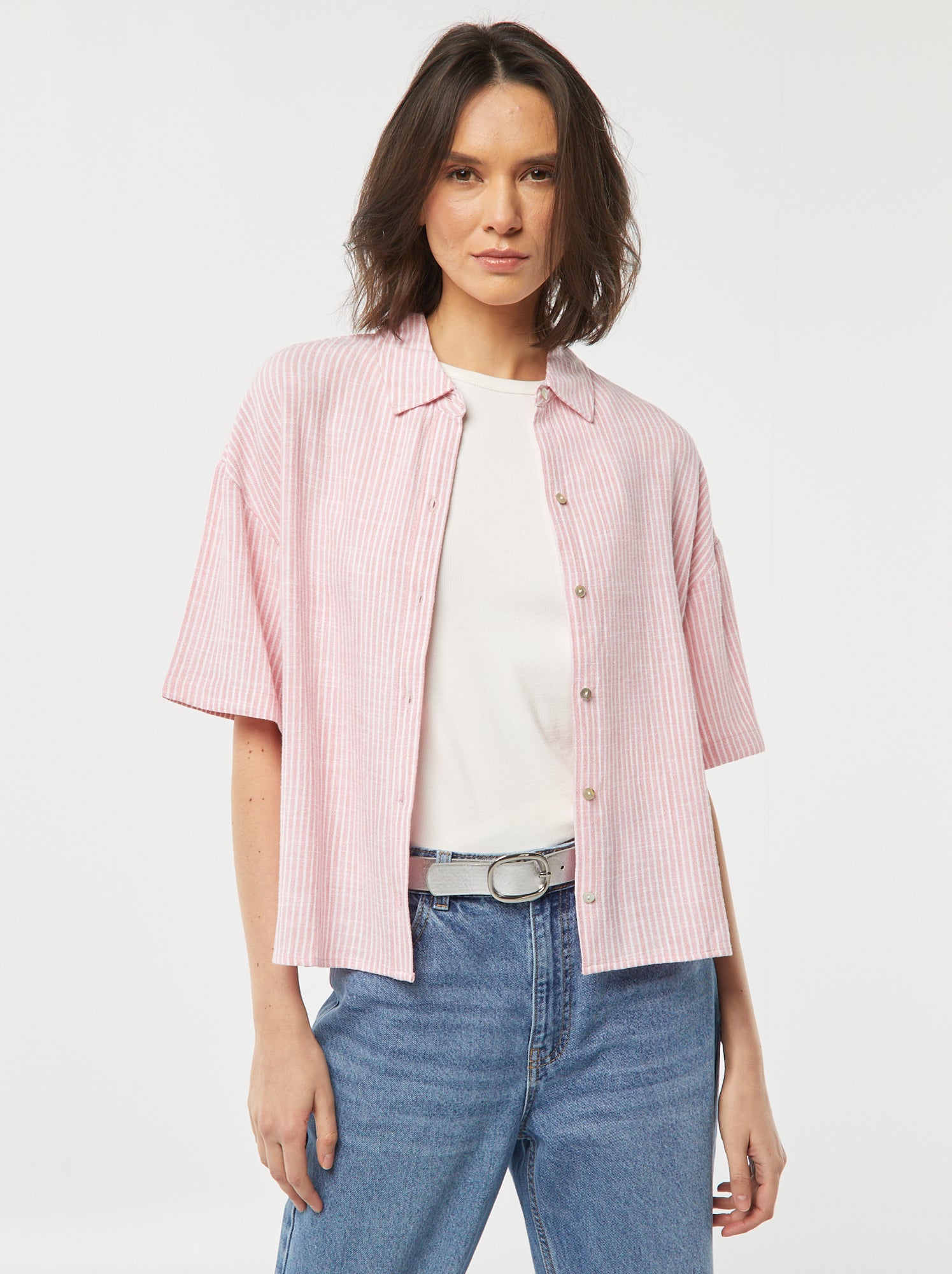 LRWEY Katoenen linnen jurk voor dames casual jurk met lange mouwen effen O-hals zomer linnen maxi-jurk met zakken, Wit, XXL
