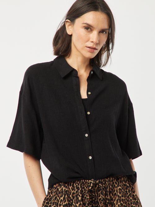 Oversized linnen blouse - Kiabi