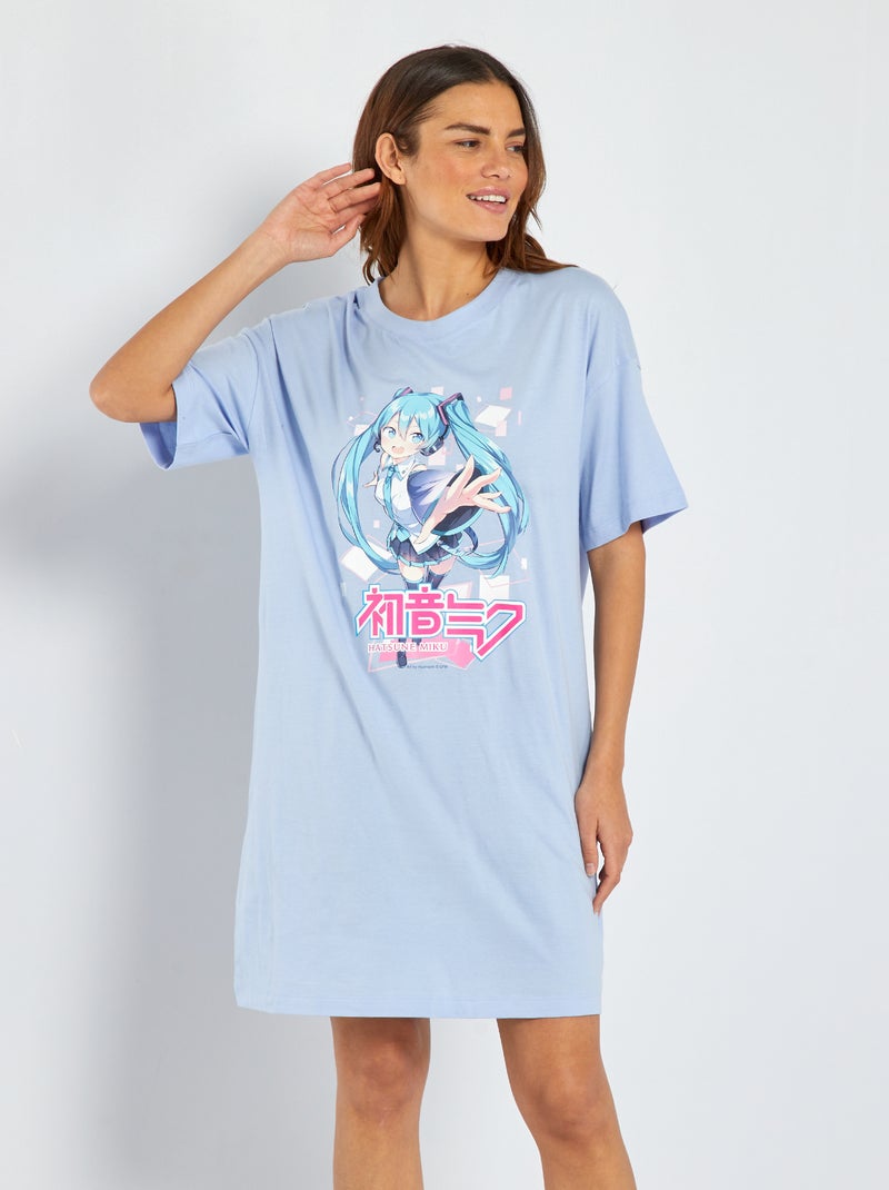 Oversized nachthemd 'Hatsune Miku' ZWART - Kiabi