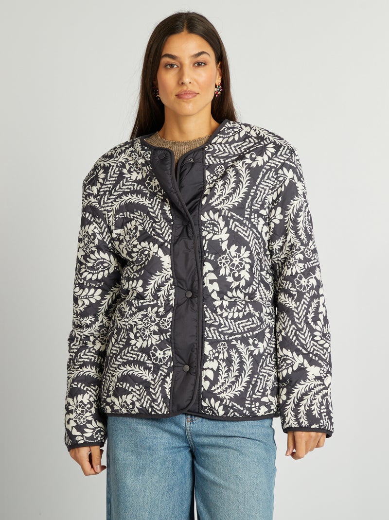 Oversized omkeerbaar jasje ZWART - Kiabi