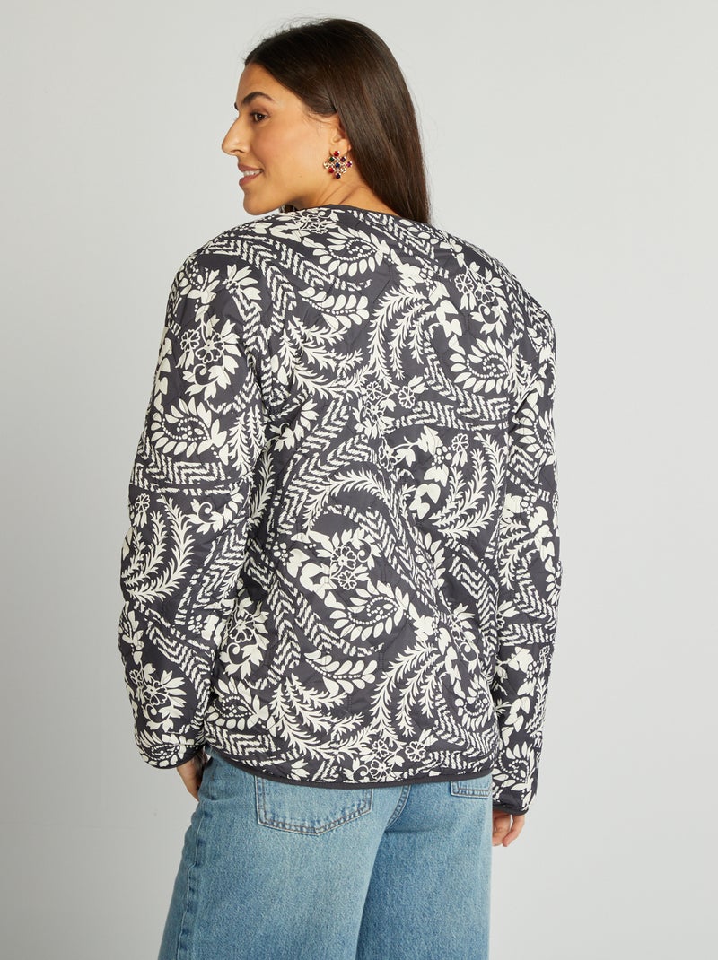 Oversized omkeerbaar jasje ZWART - Kiabi