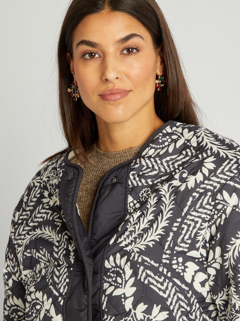 Oversized omkeerbaar jasje ZWART - Kiabi