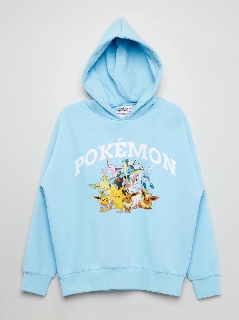 Oversized Pokemon-sweater met capuchon BLAUW - Kiabi