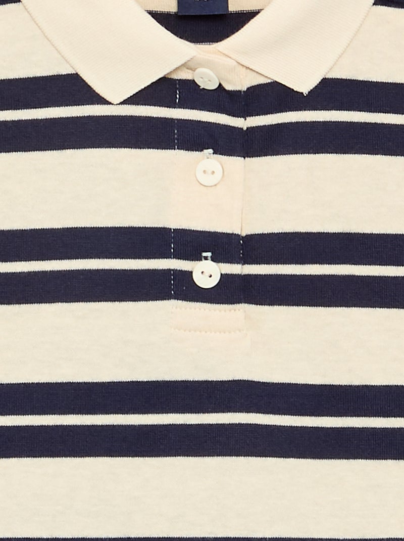 Oversized poloshirt met strepen Blauw - Kiabi