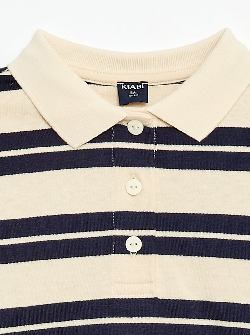 Oversized poloshirt met strepen Blauw - Kiabi