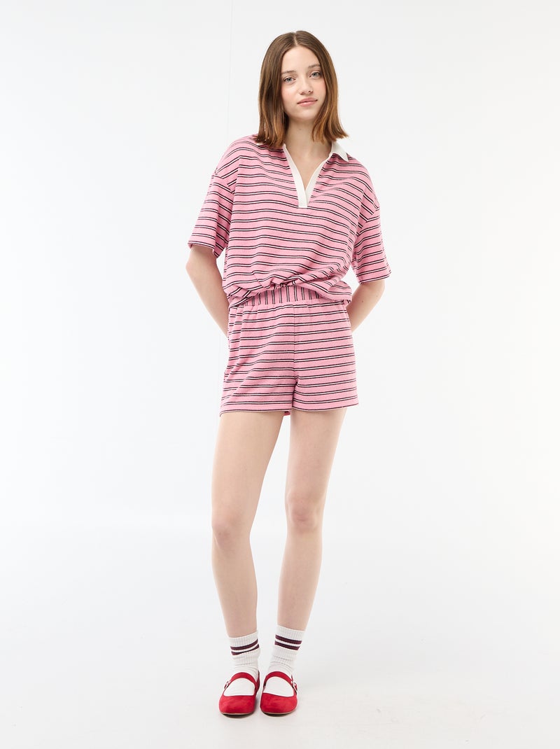 Oversized poloshirt van badstof Rose - Kiabi