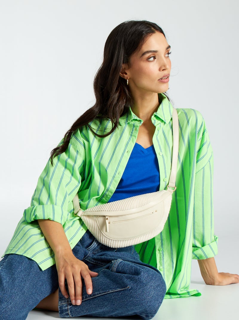 Oversized poplin overhemd GROEN - Kiabi