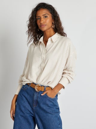 Oversized, soepelvallende blouse