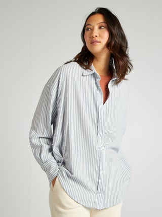 Oversized, soepelvallende blouse