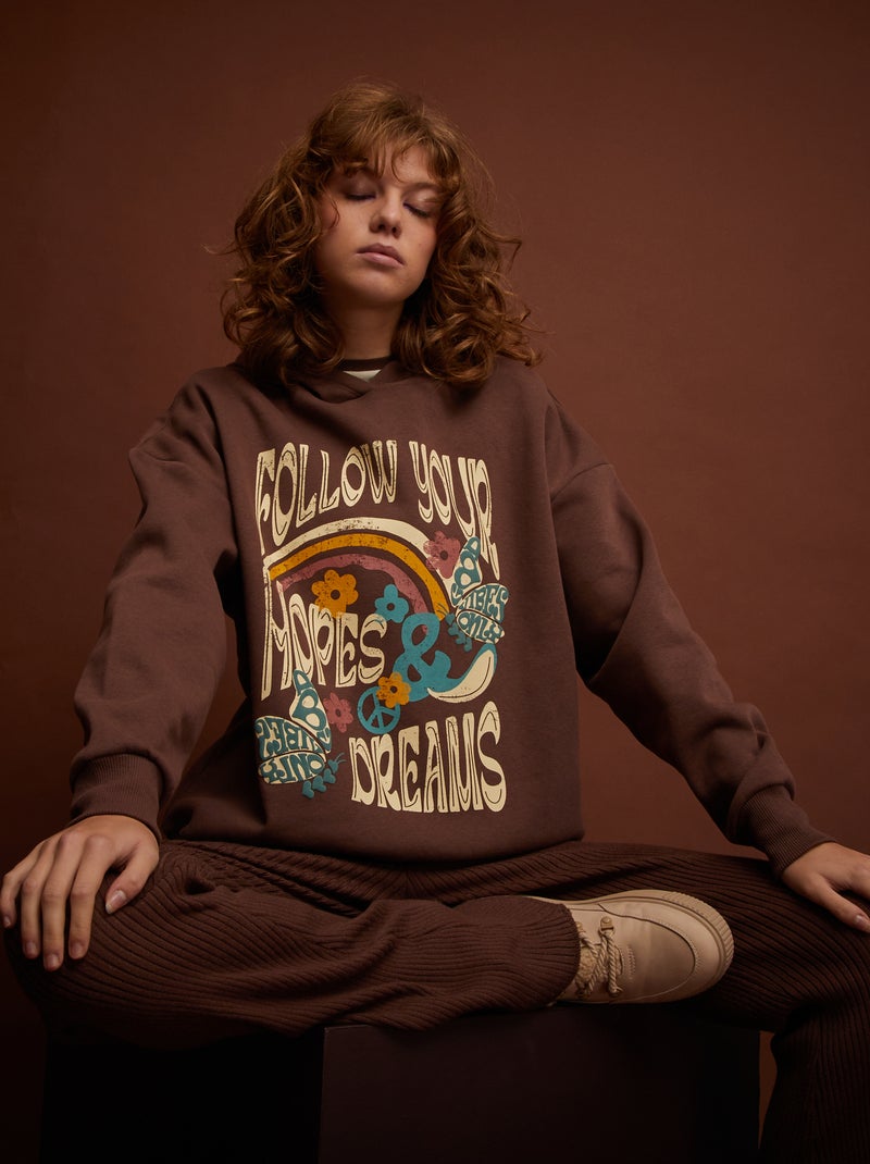 Oversized sweater met capuchon BRUIN - Kiabi