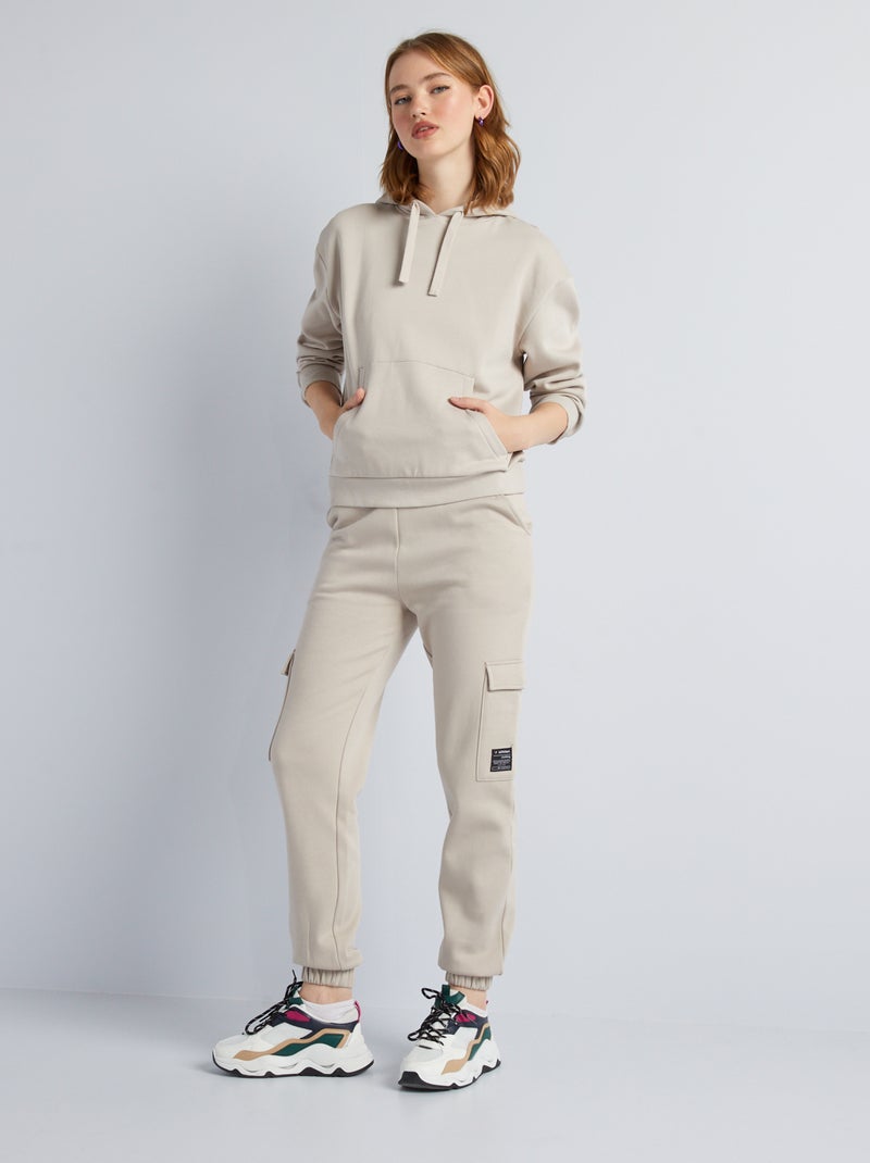 Oversized sweater met capuchon GRIJS - Kiabi