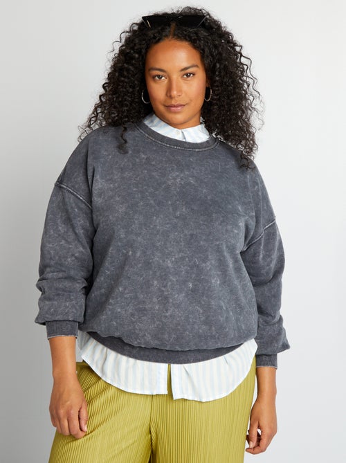 Oversized sweater met verwassen effect - Kiabi