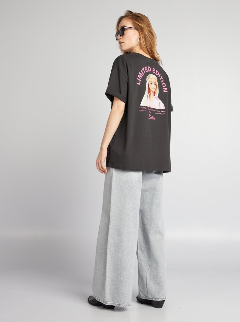Oversized T-shirt 'Barbie' ZWART - Kiabi