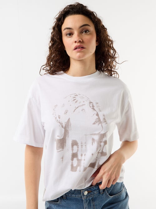 Oversized T-shirt Billie Ellish met korte mouwen - Kiabi