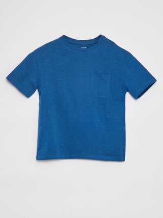 Oversized T-shirt effen T-shirt met zakje
