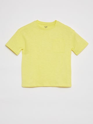 Oversized T-shirt effen T-shirt met zakje