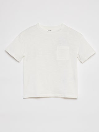 Oversized T-shirt effen T-shirt met zakje