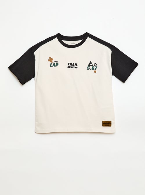 Oversized T-shirt met colourblock - Kiabi