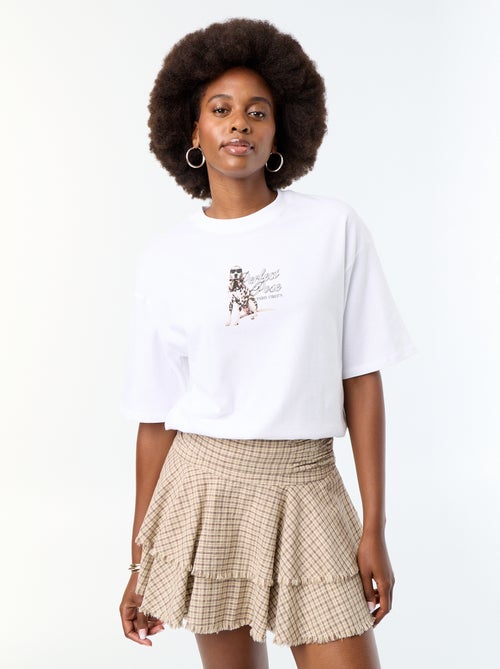 Oversized T-shirt met dalmatiërprint - Kiabi