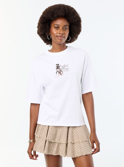 Oversized T-shirt met dalmatiërprint - Kiabi