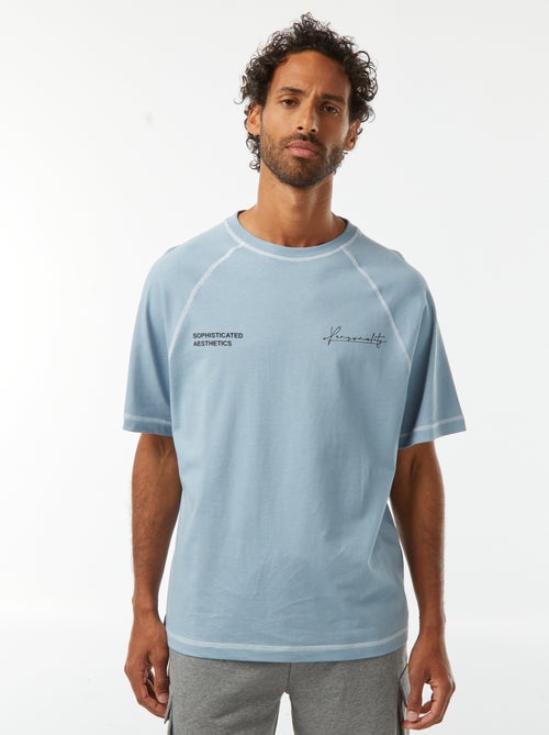 Oversized T-shirt met korte mouwen - Kiabi