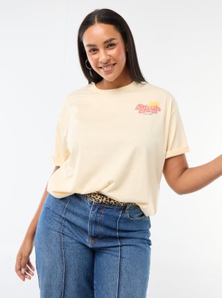 Oversized T-shirt met korte mouwen