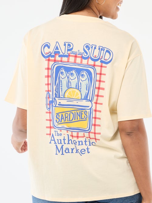 Oversized T-shirt met korte mouwen - Kiabi