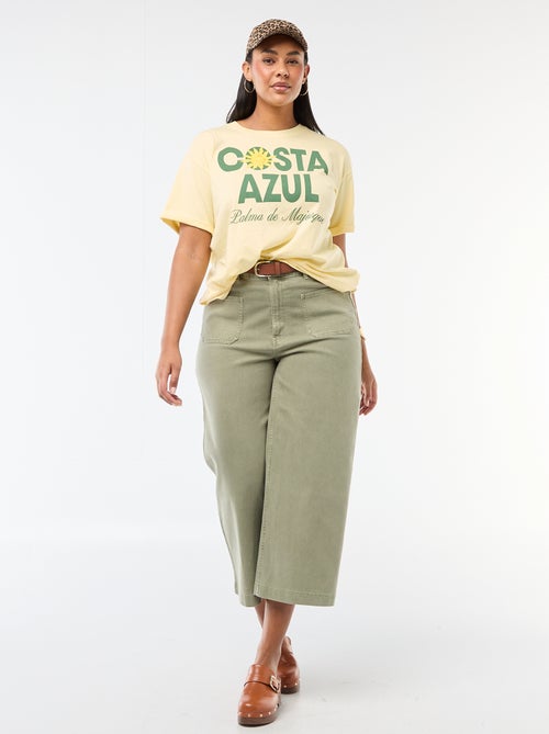 Oversized T-shirt met korte mouwen - Kiabi