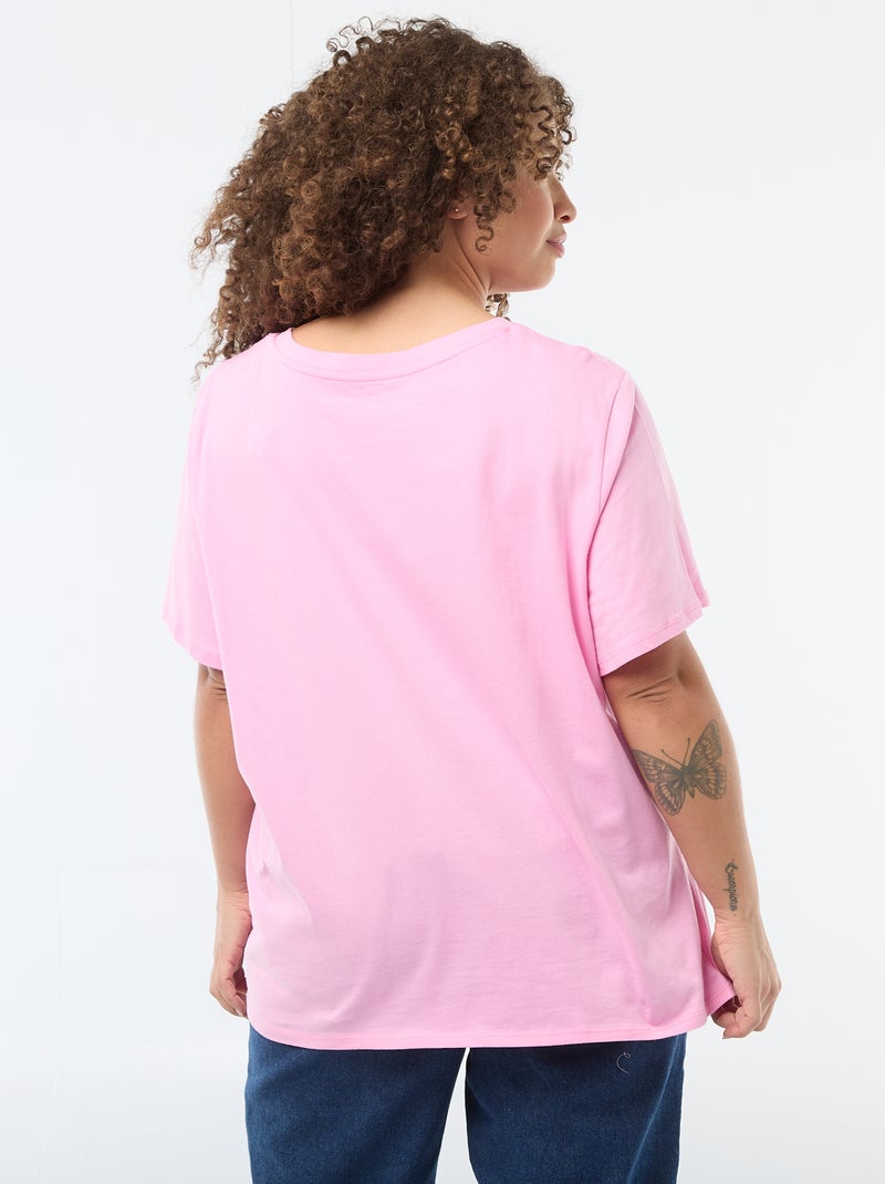 Oversized T-shirt met korte mouwen Rose - Kiabi