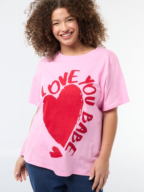 Oversized T-shirt met korte mouwen - Kiabi