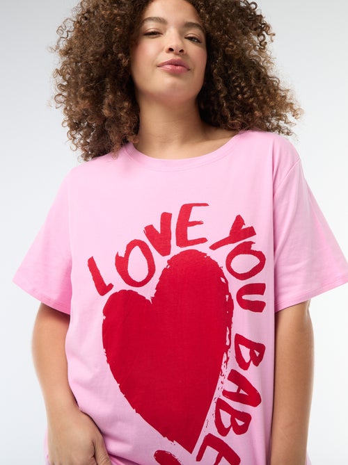 Oversized T-shirt met korte mouwen - Kiabi