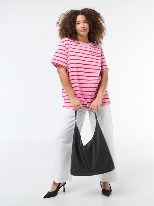 Oversized T-shirt met korte mouwen - Kiabi