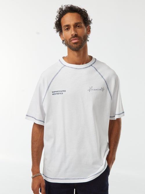 Oversized T-shirt met korte mouwen - Kiabi