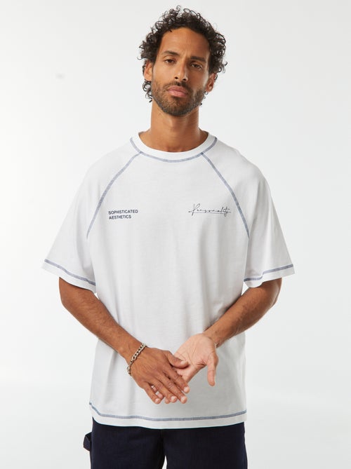 Oversized T-shirt met korte mouwen - Kiabi