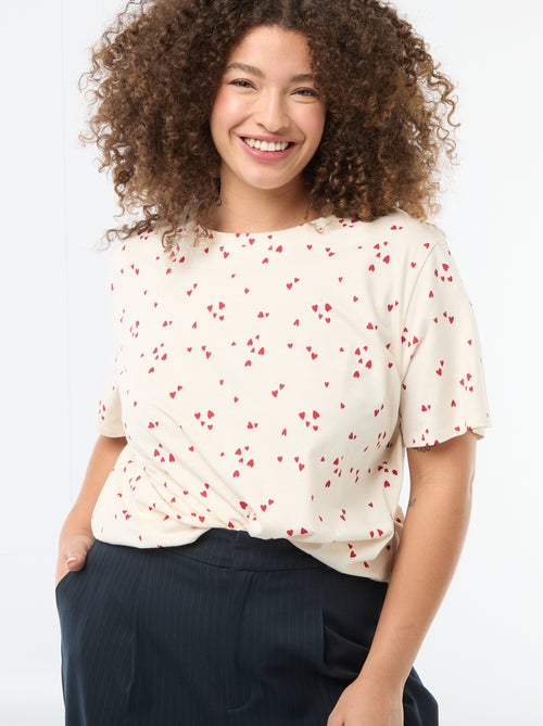 Oversized T-shirt met korte mouwen - Kiabi