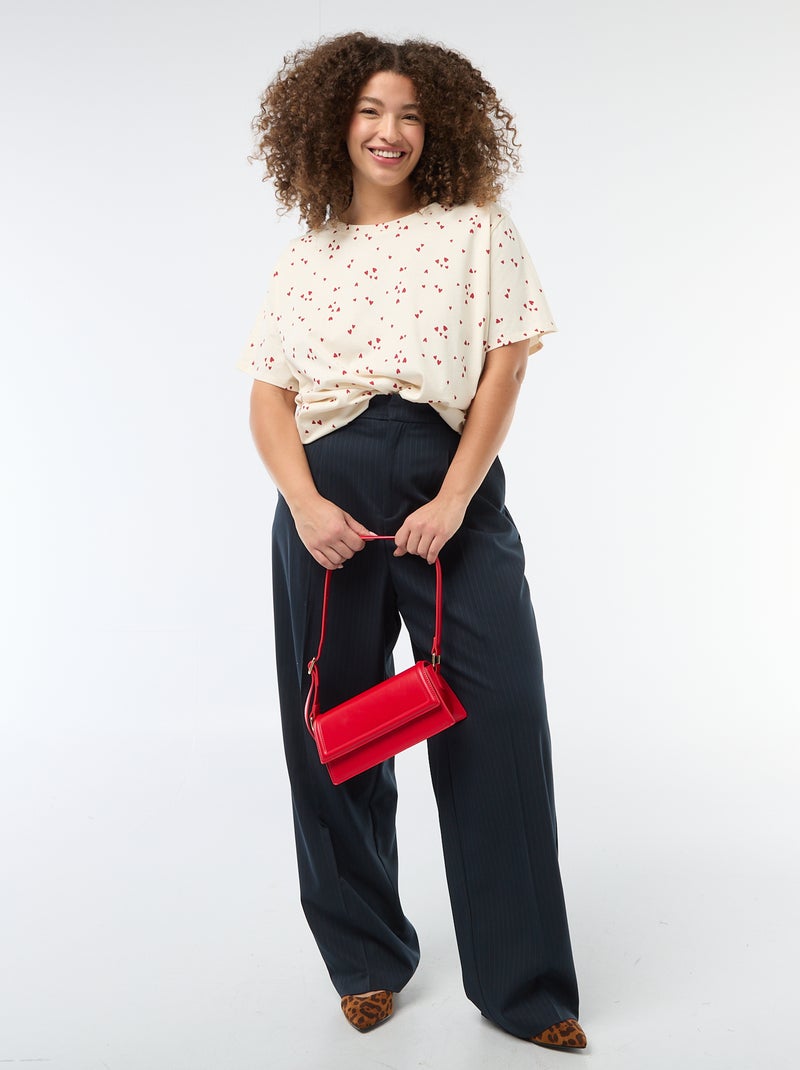 Oversized T-shirt met korte mouwen Wit - Kiabi