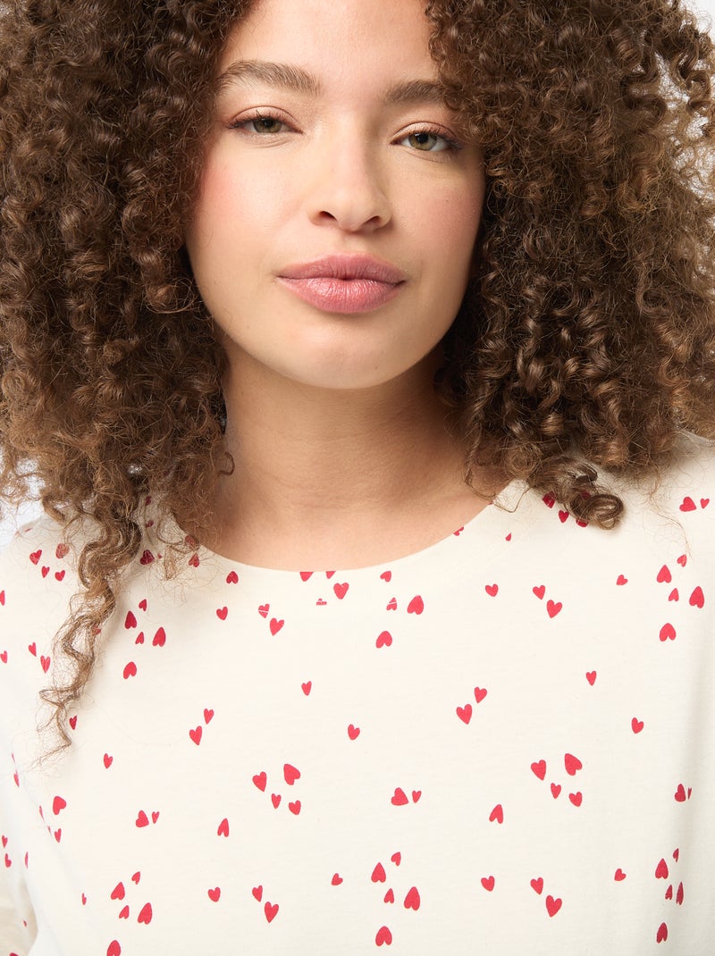 Oversized T-shirt met korte mouwen Wit - Kiabi