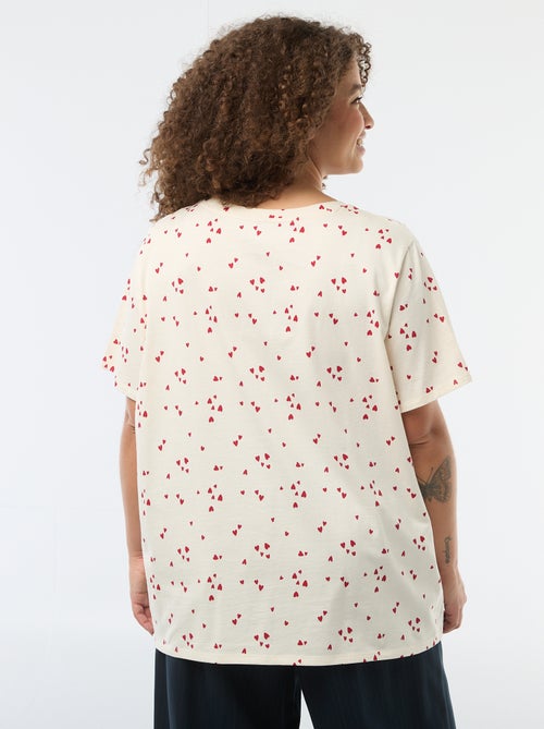 Oversized T-shirt met korte mouwen - Kiabi