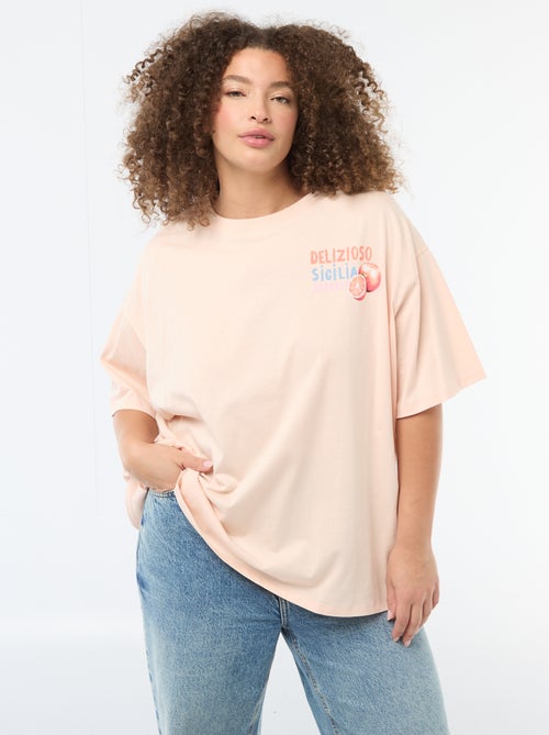 Oversized T-shirt met korte mouwen - Kiabi